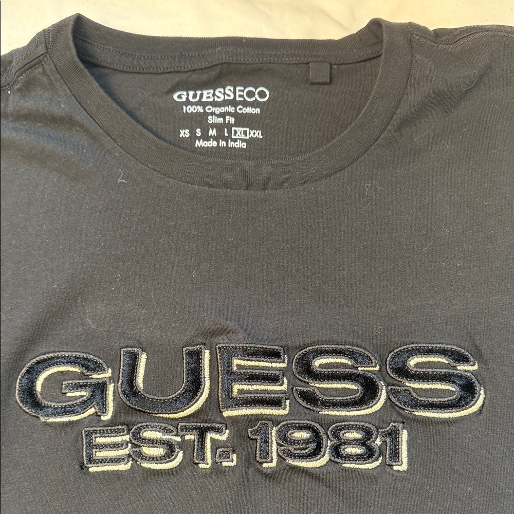 Guess Charcoal Embroidered Tee